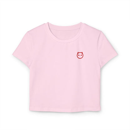 "Won't Get Caught" RED Cropped Tee