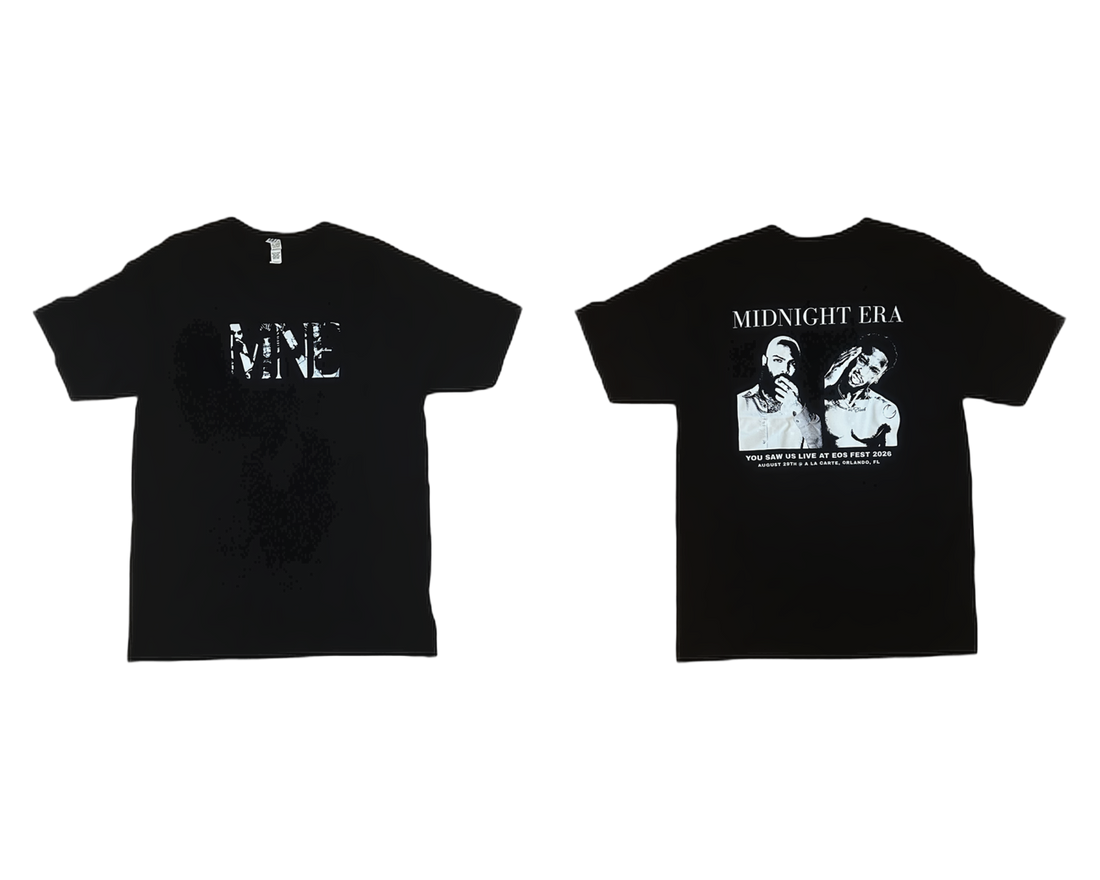 You Saw Us Live Tee — front and back